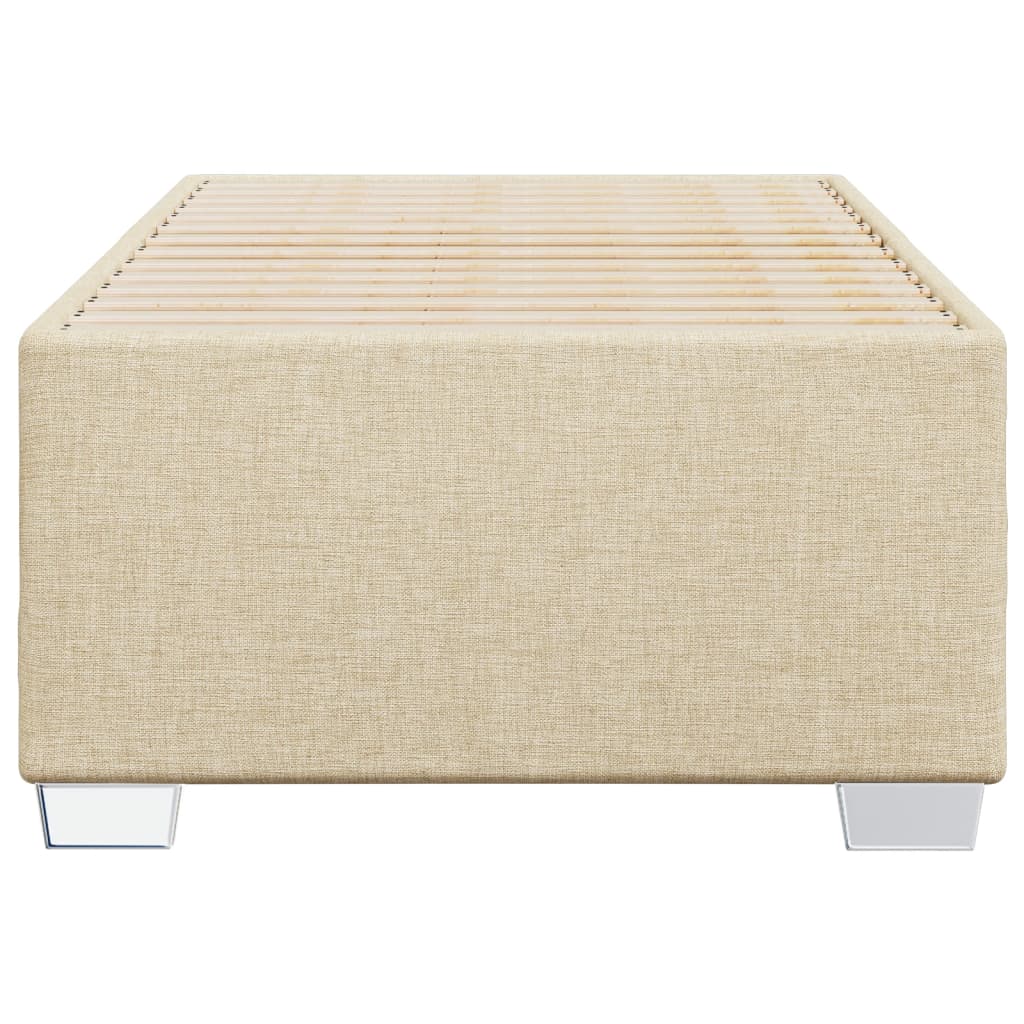 vidaXL Bedframe zonder matras 90x200 cm stof crèmekleurig, foto 4