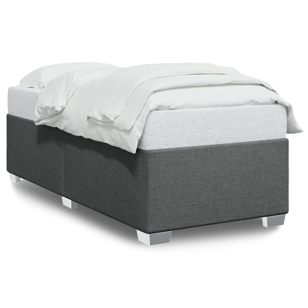 vidaXL Bedframe zonder matras 100x200 cm stof donkergrijs grijs, foto 3