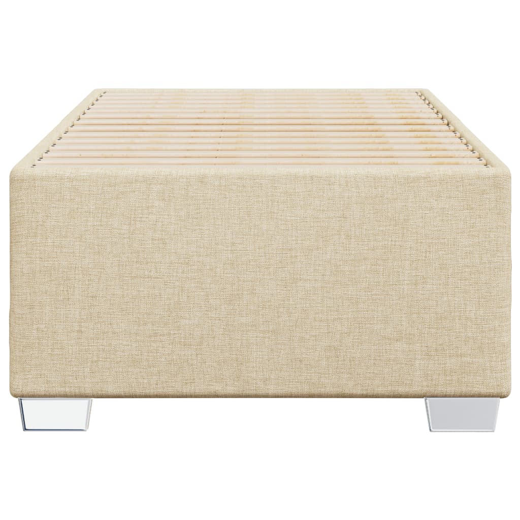 vidaXL Bedframe zonder matras 100x200 cm stof crèmekleurig, foto 4