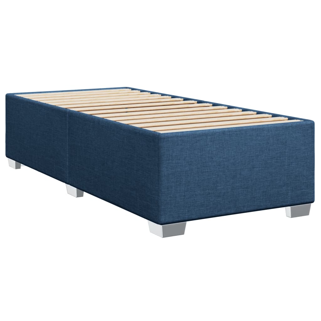 vidaXL Bedframe zonder matras 100x200 cm stof blauw afbeelding