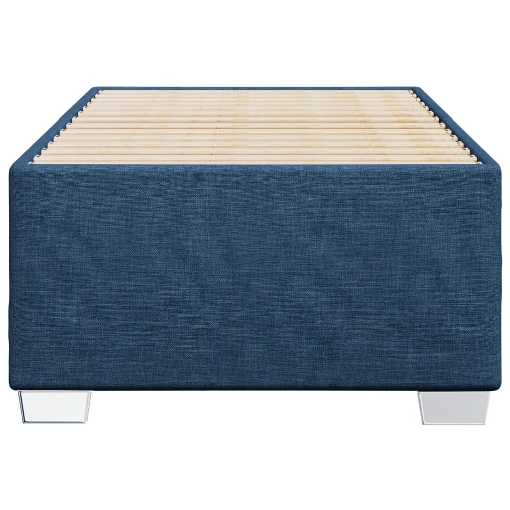 vidaXL Bedframe zonder matras 100x200 cm stof blauw, foto 4