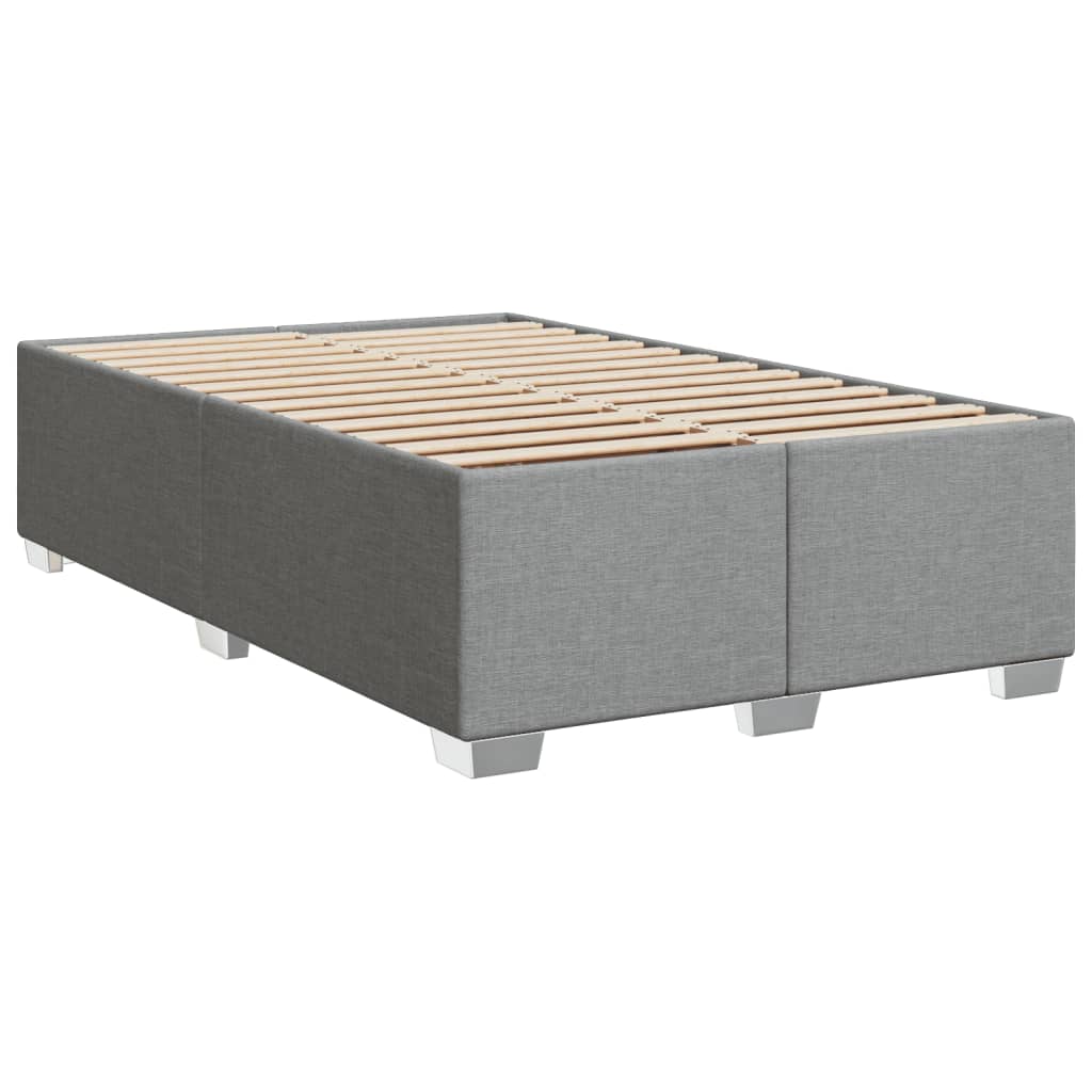 vidaXL Bedframe zonder matras 120x190 cm stof lichtgrijs afbeelding
