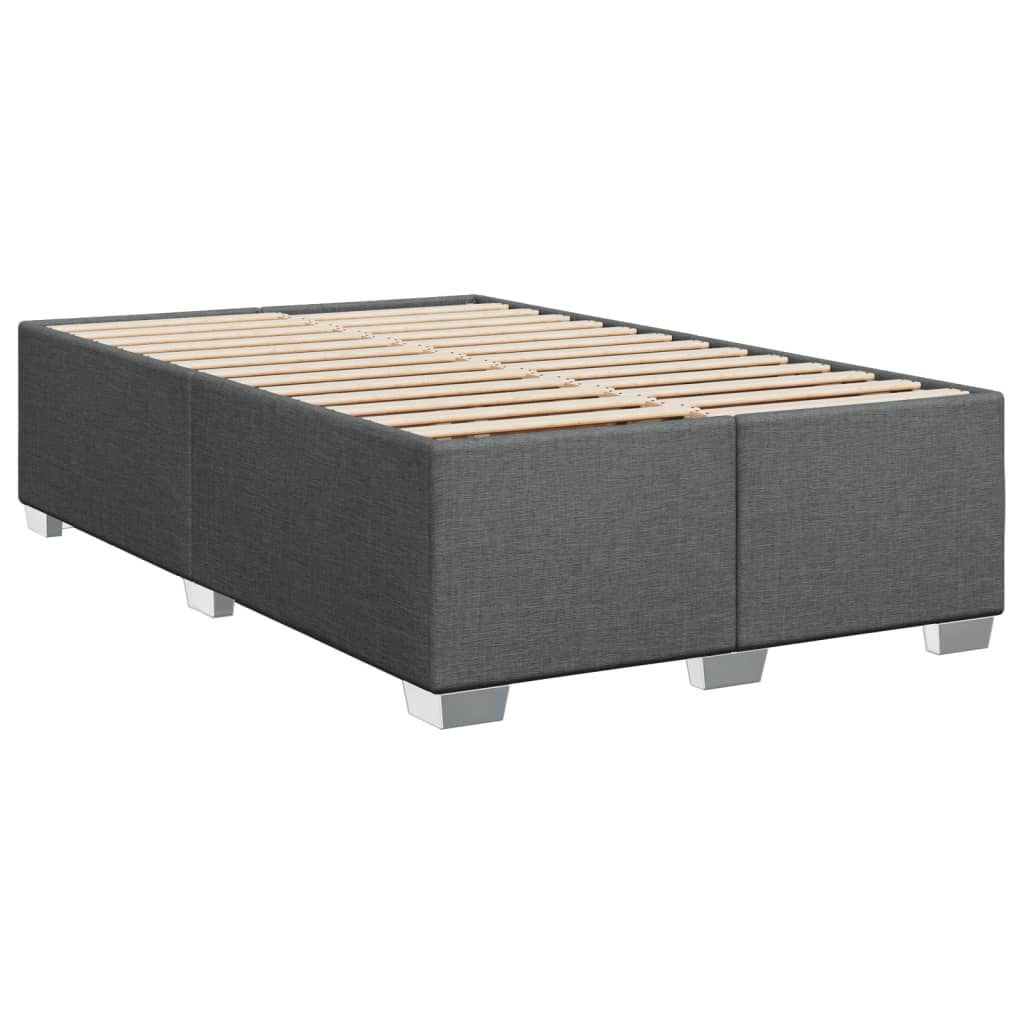 vidaXL Bedframe zonder matras 120x190 cm stof donkergrijs afbeelding