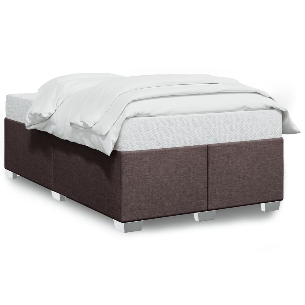 vidaXL Bedframe zonder matras 120x190 cm stof donkerbruin bruin, foto 3