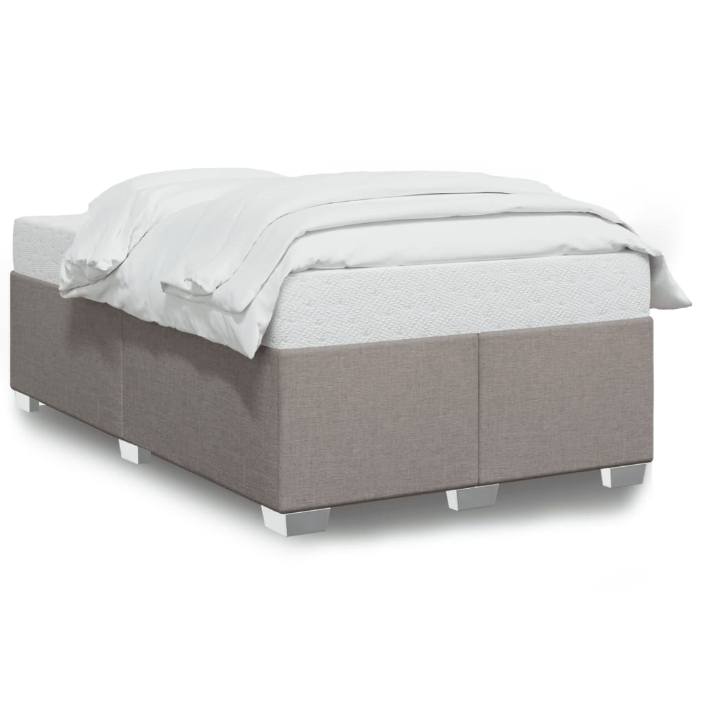 vidaXL Bedframe zonder matras 120x190 cm stof taupe, foto 3