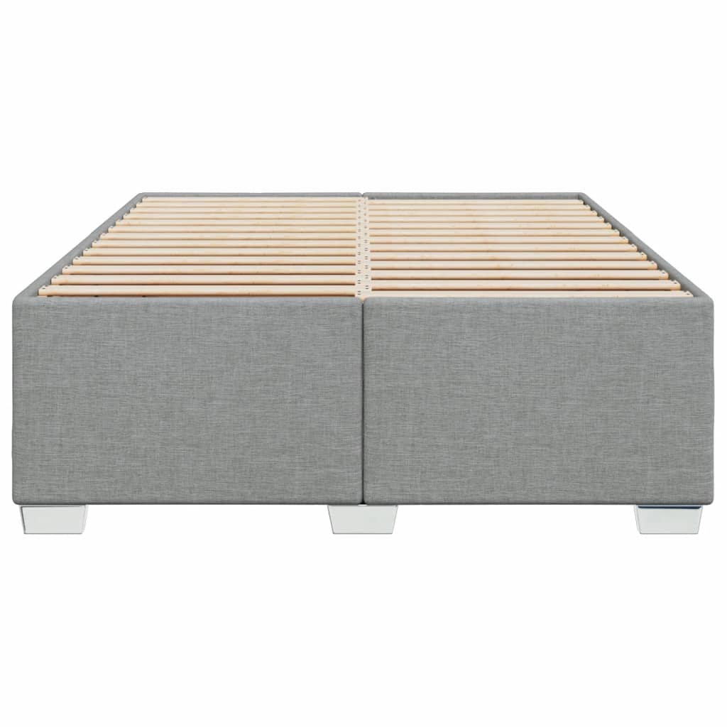 vidaXL Bedframe zonder matras stof lichtgrijs 140x190 cm grijs, foto 4