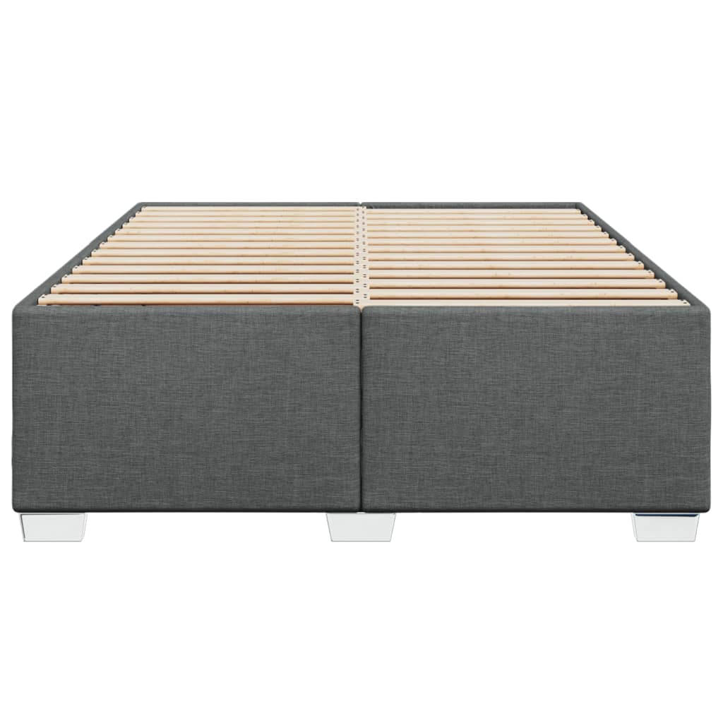 vidaXL Bedframe zonder matras stof donkergrijs 140x190 cm grijs, foto 4
