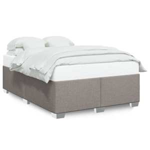 Rám postele bez matrace taupe 140 x 190 cm textil - obrázek 2