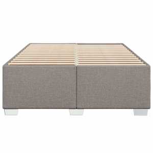 Rám postele bez matrace taupe 140 x 190 cm textil - obrázek 4
