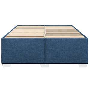 Rám postele bez matrace modrý 140 x 190 cm textil - obrázek 4