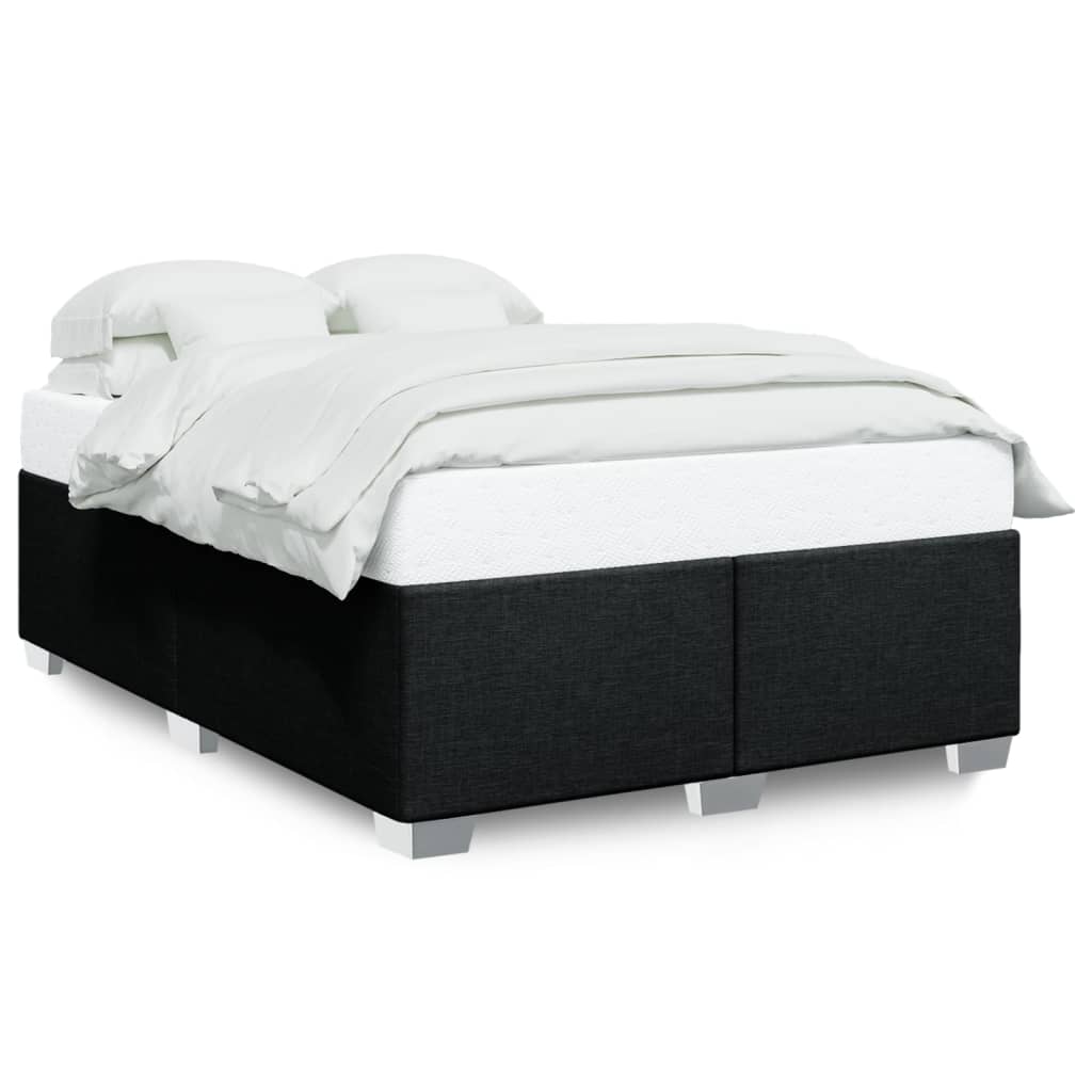 vidaXL Bedframe zonder matras stof zwart 140x200 cm, foto 3