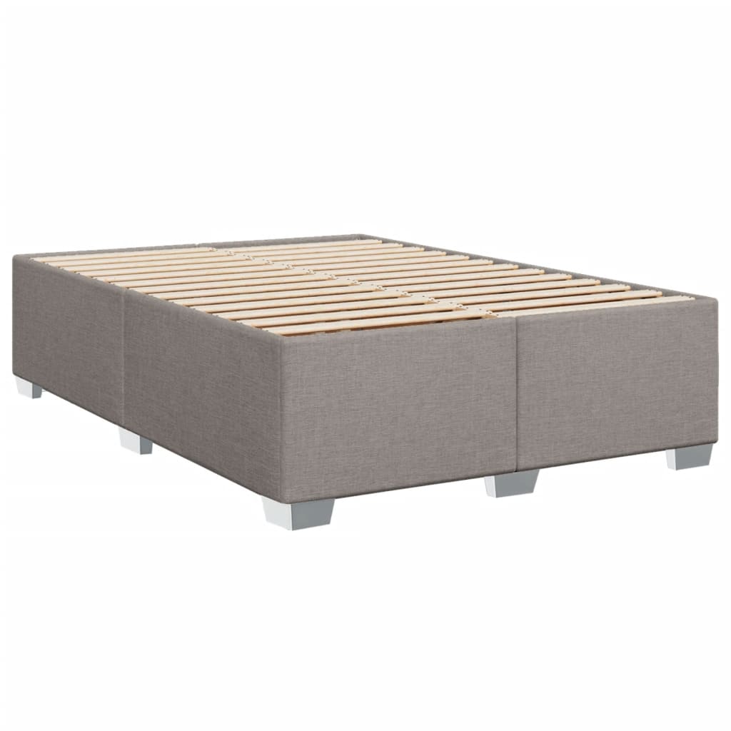 vidaXL Bedframe zonder matras stof taupe 140x200 cm afbeelding