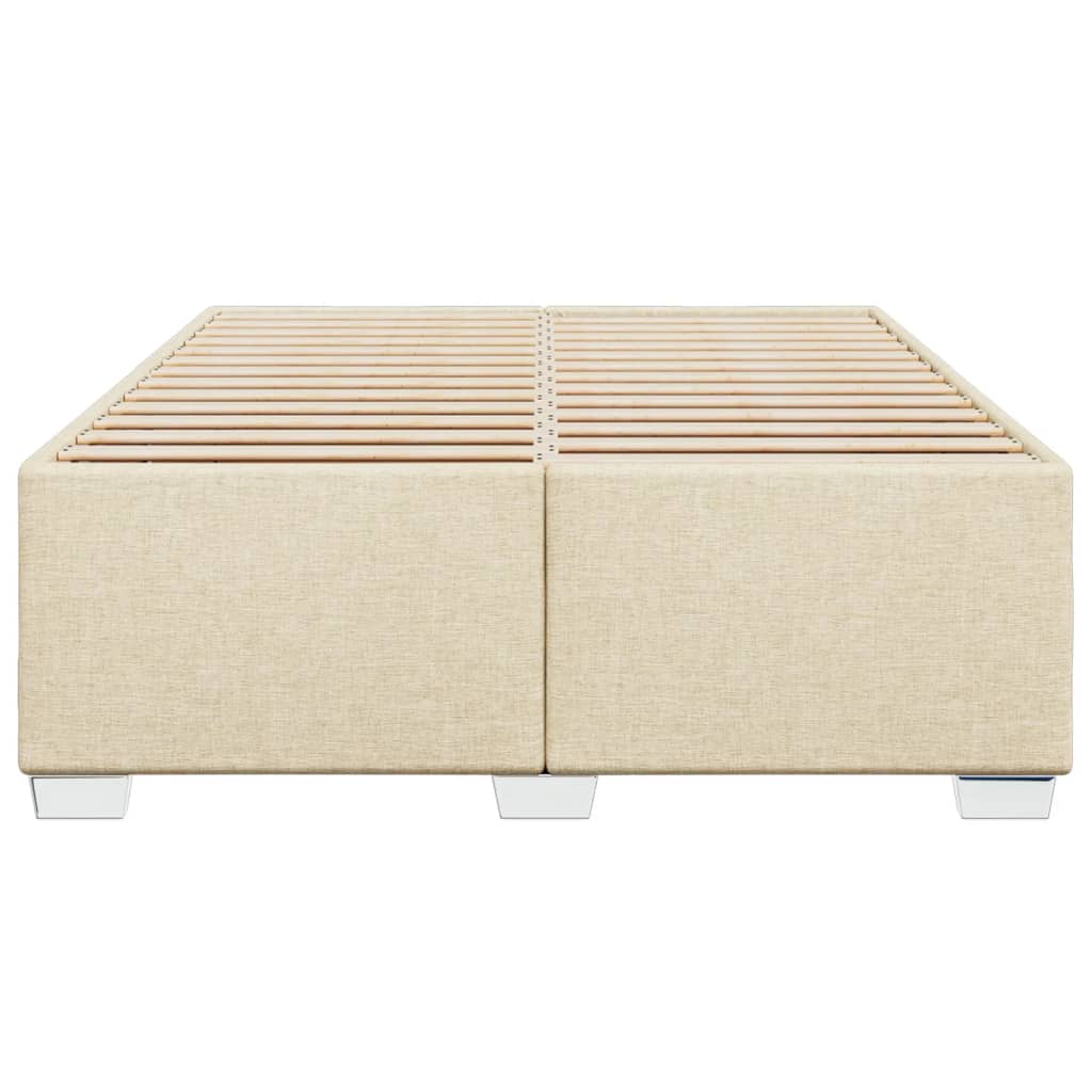vidaXL Bedframe zonder matras stof crèmekleurig 140x200 cm, foto 4