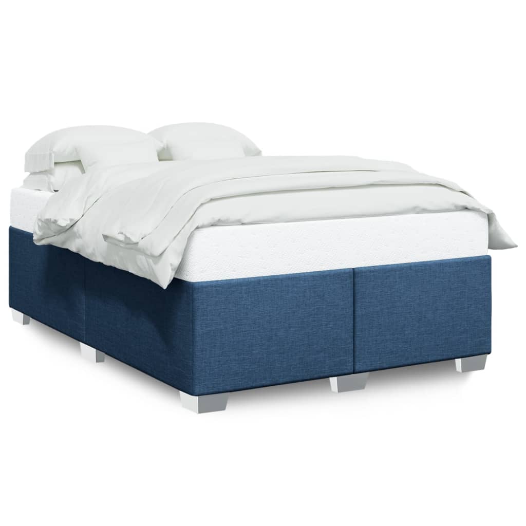 vidaXL Cadru de pat fără saltea, albastru, 140x200 cm, textil