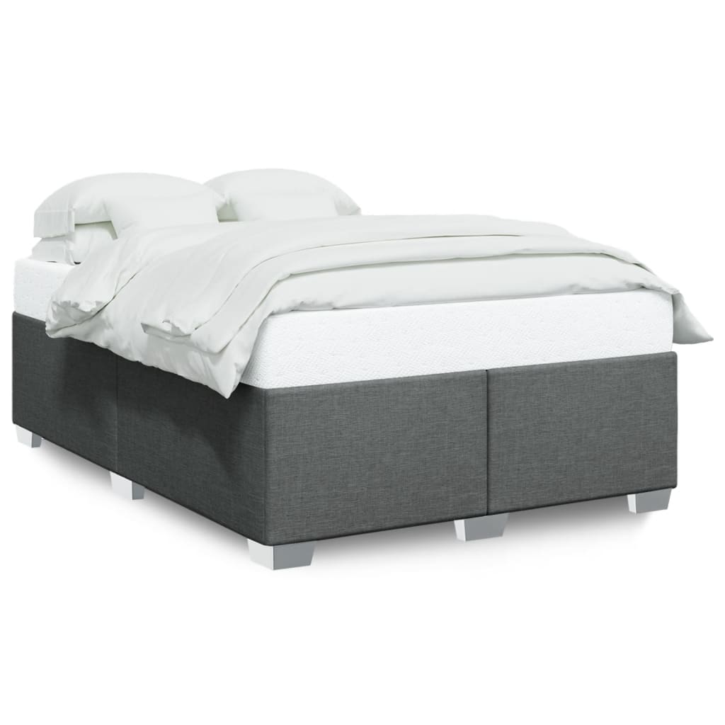 vidaXL Bedframe zonder matras stof donkergrijs 160x200 cm grijs, foto 3
