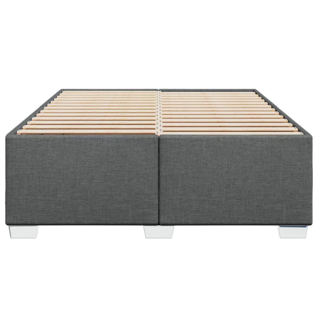 vidaXL Bedframe zonder matras stof donkergrijs 160x200 cm grijs, foto 4