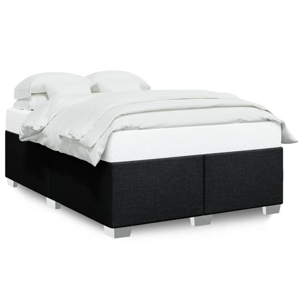 vidaXL Bedframe zonder matras stof zwart 160x200 cm, foto 3
