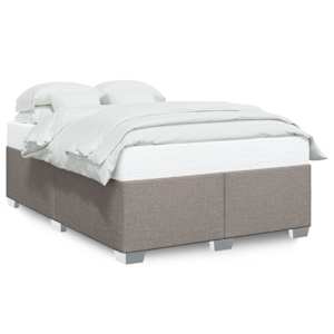 Rám postele bez matrace taupe 160 x 200 cm textil - obrázek 2