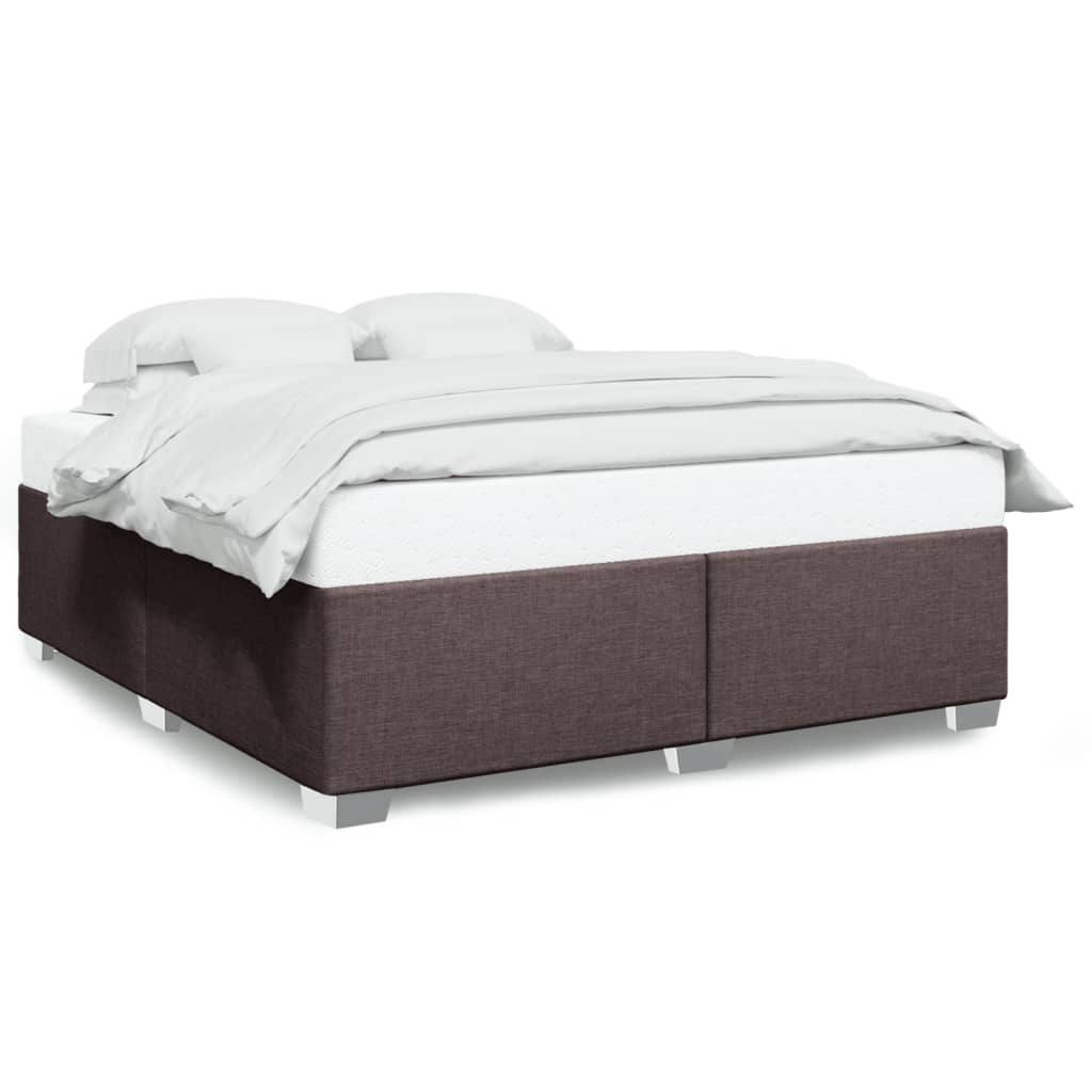 vidaXL Bedframe zonder matras stof donkerbruin 180x200 cm bruin, foto 3