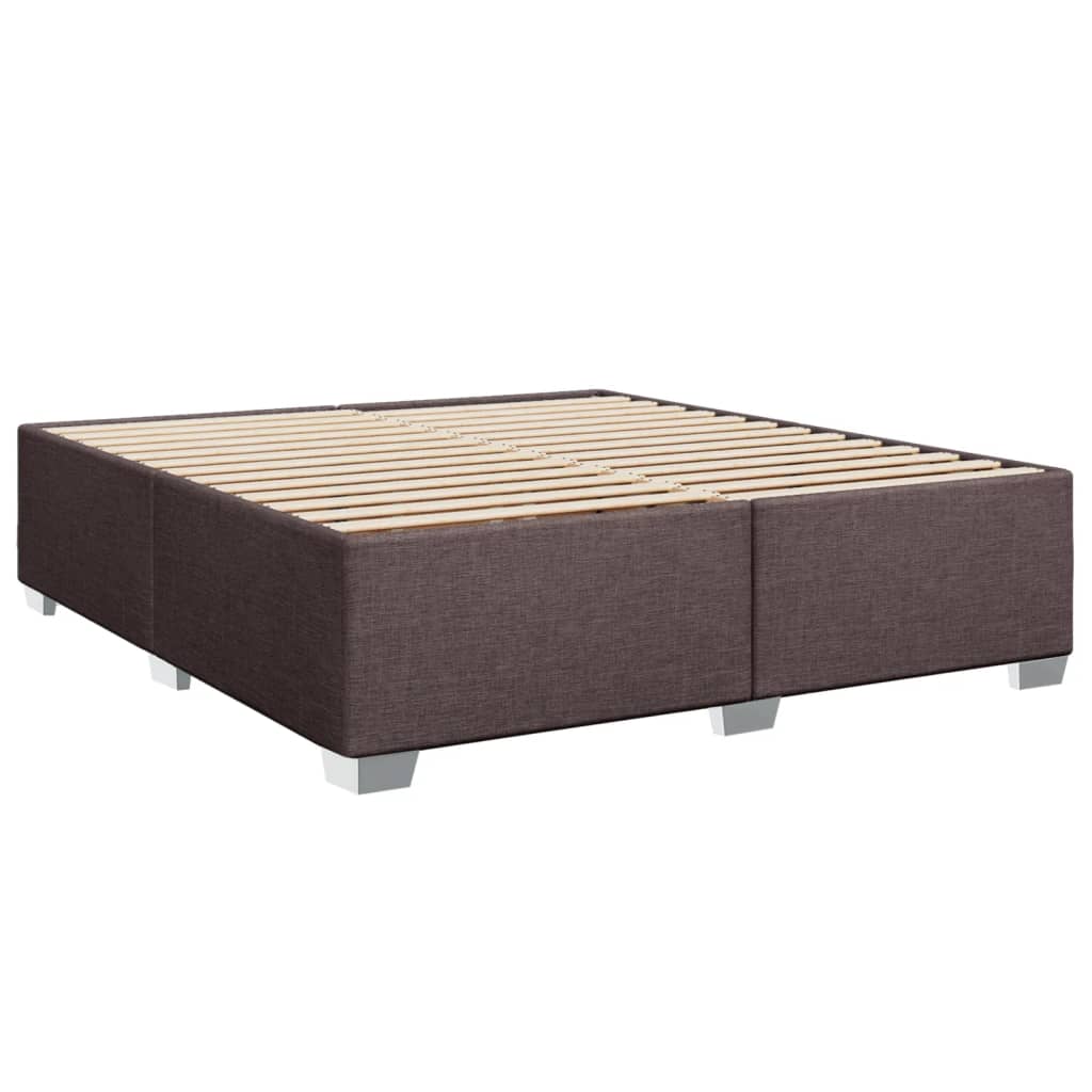 vidaXL Bedframe zonder matras stof donkerbruin 180x200 cm afbeelding