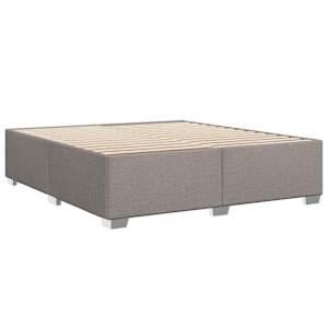 Rám postele bez matrace taupe 180 x 200 cm textil - obrázek 6