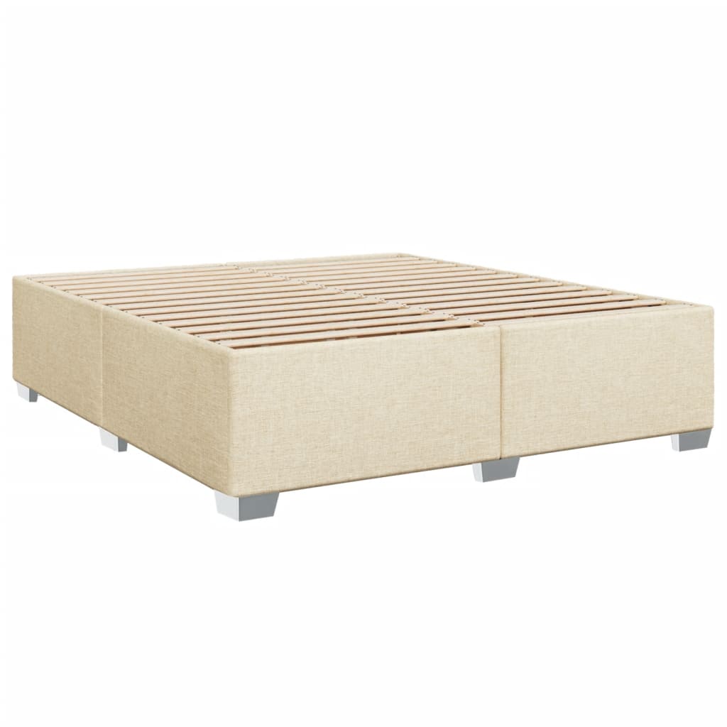 vidaXL Bedframe zonder matras stof crèmekleurig 180x200 cm afbeelding