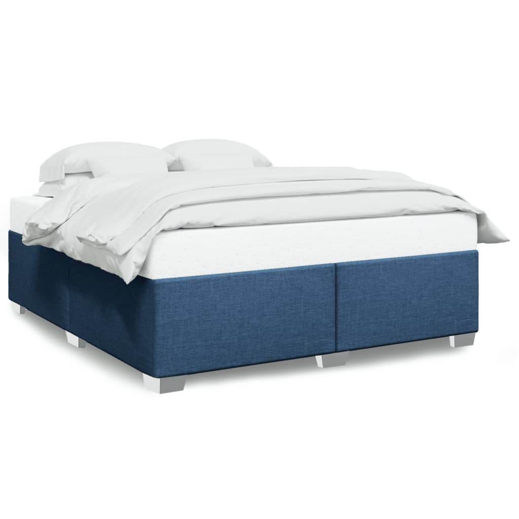vidaXL Bedframe zonder matras stof blauw 180x200 cm, foto 3