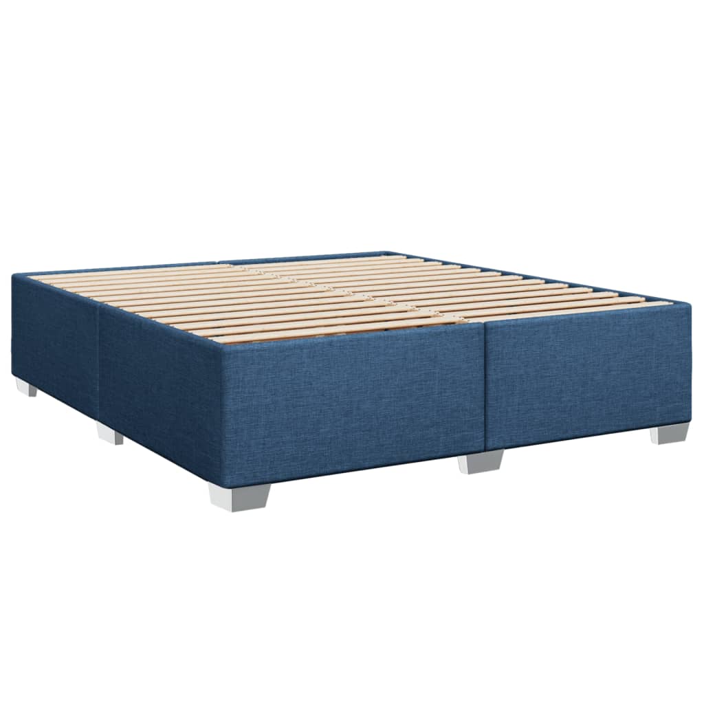 vidaXL Bedframe zonder matras stof blauw 180x200 cm afbeelding