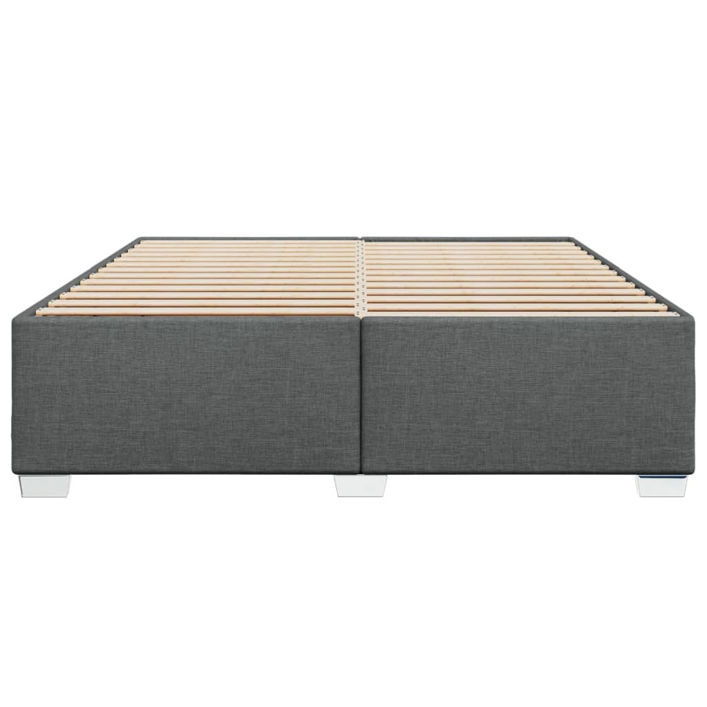 vidaXL Bedframe zonder matras stof donkergrijs 200x200 cm grijs, foto 4