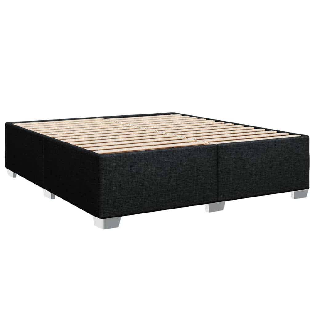 vidaXL Bedframe zonder matras stof zwart 200x200 cm afbeelding