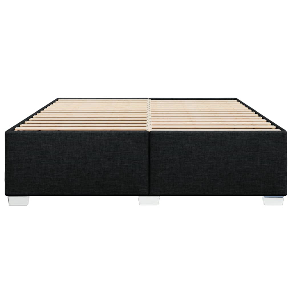 vidaXL Bedframe zonder matras stof zwart 200x200 cm, foto 4