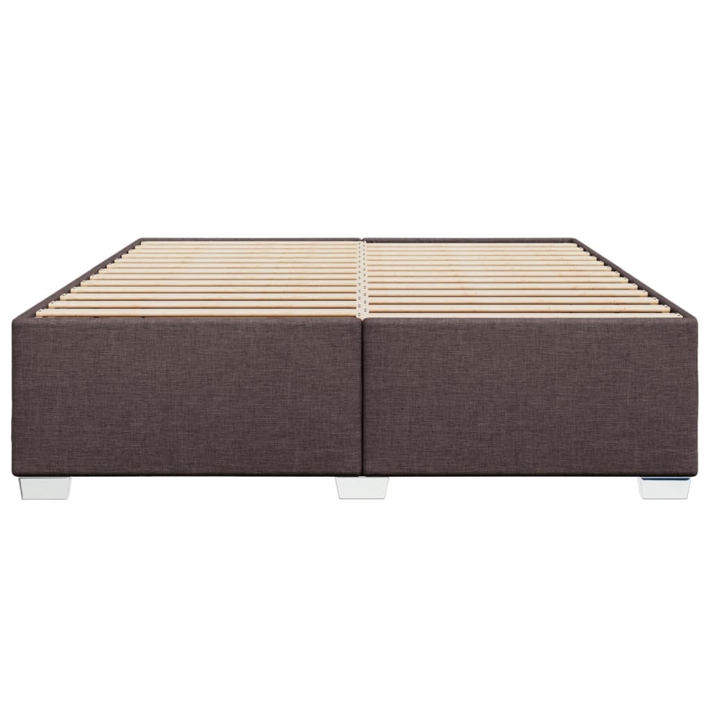 vidaXL Bedframe zonder matras stof donkerbruin 200x200 cm bruin, foto 4