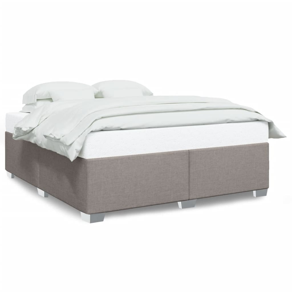 vidaXL Bedframe zonder matras stof taupe 200x200 cm, foto 3