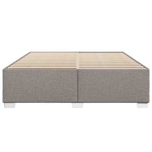 Rám postele bez matrace taupe 200 x 200 cm textil - obrázek 4