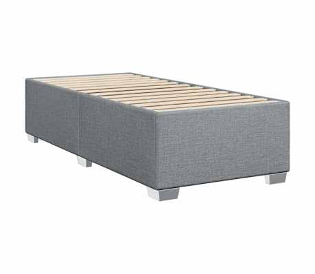 vidaXL Bed Frame without Mattress Light Grey&nbsp;Twin Fabric