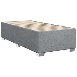 vidaXL Bed Frame without Mattress Light Grey&nbsp;Twin Fabric