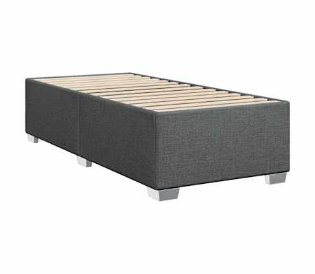 vidaXL Bed Frame without Mattress Dark Grey&nbsp;Twin Fabric