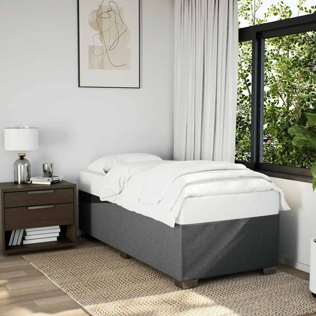 TopSellers-Bed Frame - Dark Grey King Single Fabric - Durable Support