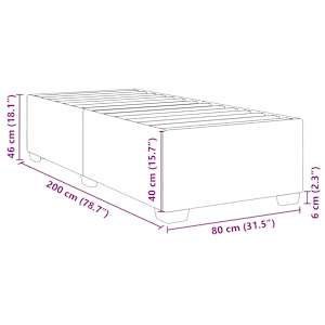 Rám postele černý 80 x 200 cm umělá kůže - obrázek 9