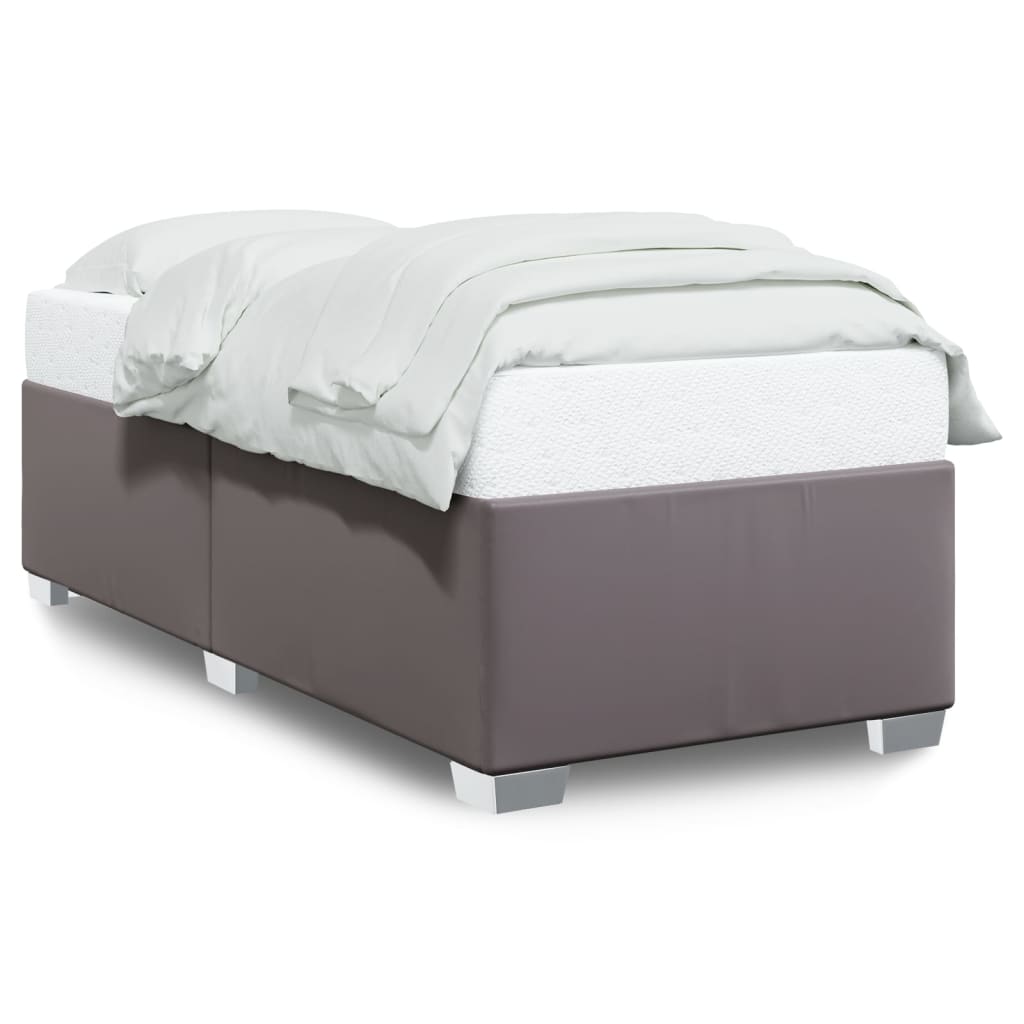 vidaXL Cadru de pat, gri, 80x200 cm, piele ecologică