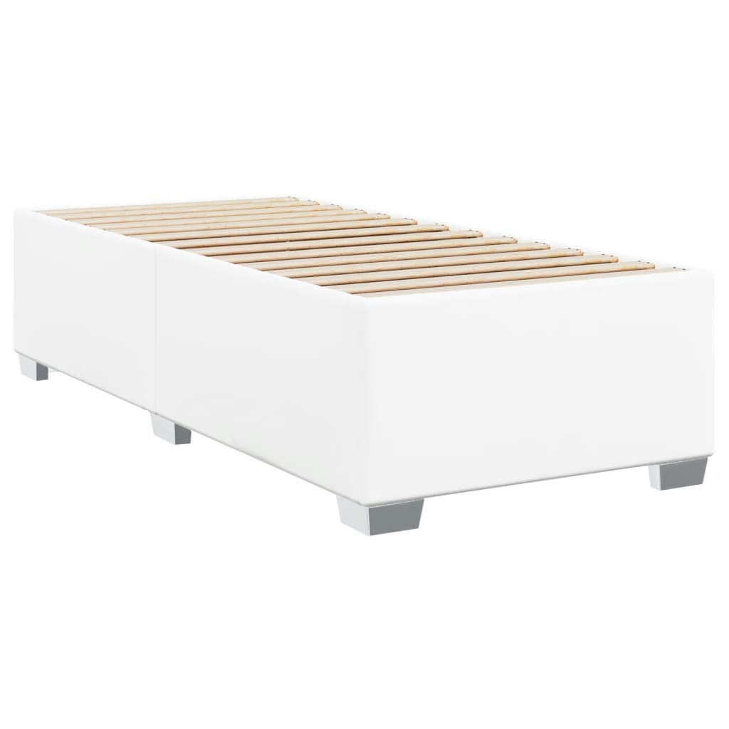 vidaXL Bedframe kunstleer wit 90x190 cm afbeelding