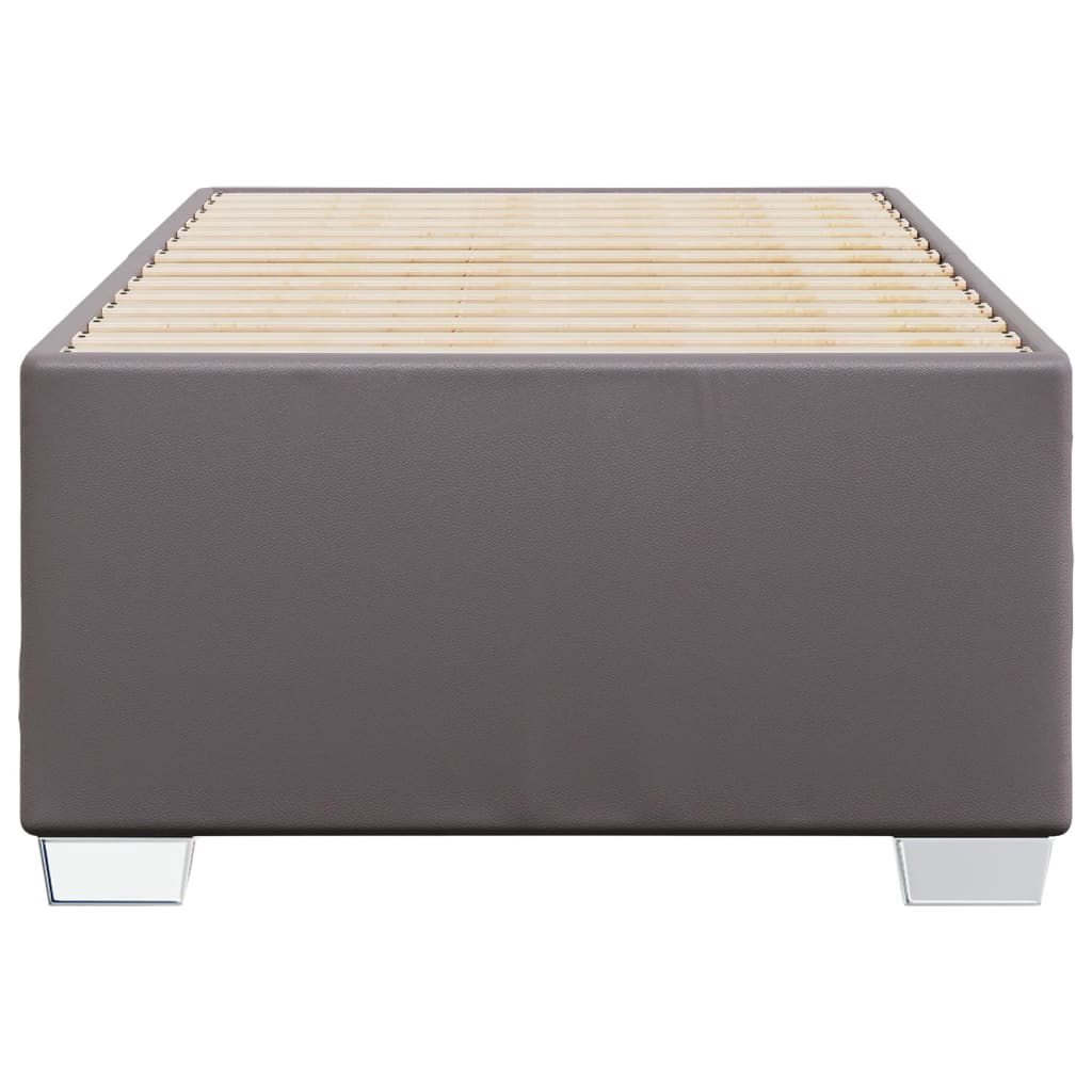 vidaXL Bedframe kunstleer grijs 100x200 cm, foto 4