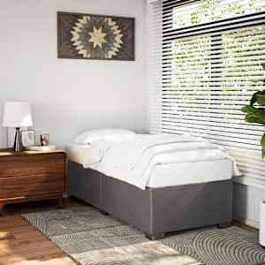 Posteljni okvir siv 100x200 cm umetno usnje