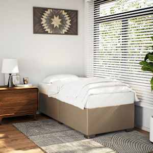 Posteljni okvir kapučino 100x200 cm umetno usnje