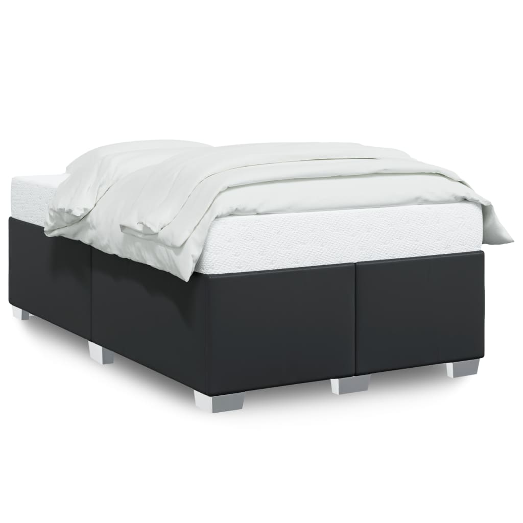 vidaXL Cadru de pat fără saltea Negru piele artificială