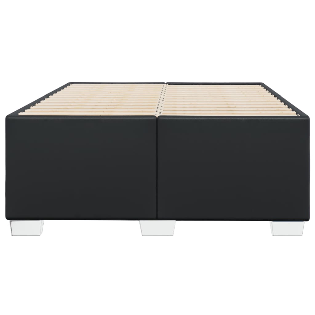vidaXL Bedframe zonder matras 120x190 cm kunstleer zwart, foto 4
