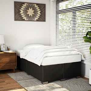 Posteljni okvir brez vzmetnice črn 120x190 cm