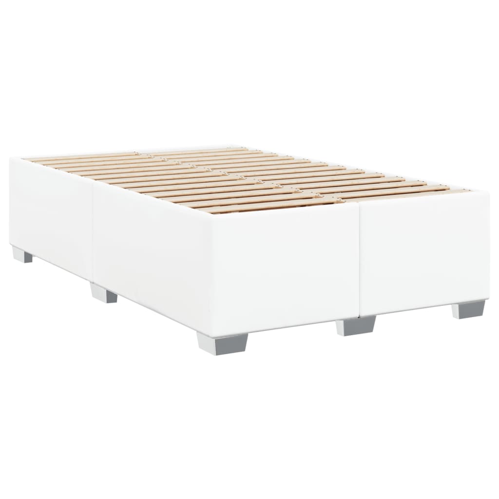 vidaXL Bedframe zonder matras 120x190 cm kunstleer wit afbeelding