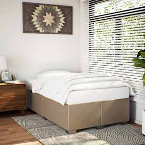 Posteljni okvir brez vzmetnice kapučino 120x190 cm umetno usnje