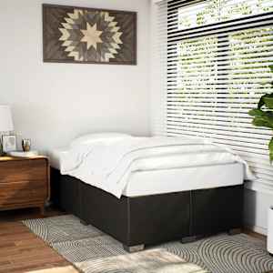 Posteljni okvir črn 120x200 cm umetno usnje